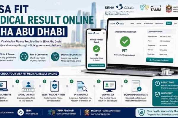 Visa Fit Medical Result Online SEHA Abu Dhabi